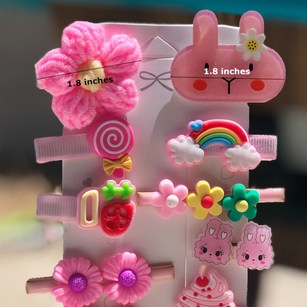 70PCS Girls Hair Clips Hairpins Kids Cute Accessories Flower - Picture 7 of 11